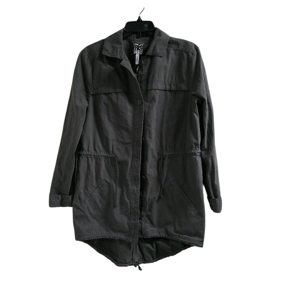 NWT Free Press‎ Anorak Utility Jacket Lightweight Drawstring Waist Gray Small